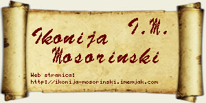 Ikonija Mošorinski vizit kartica